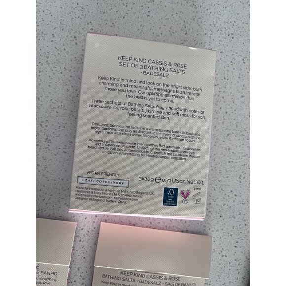 Cath Kidston Keep Kind Cassis & Rose 3 Bathing Salts Boxed set of 3 - Picture 7 of 8